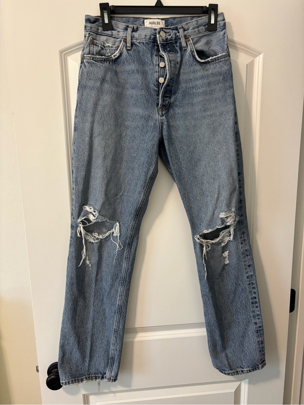 Agolde Light Blue Vintage Wash High-Rise Jeans